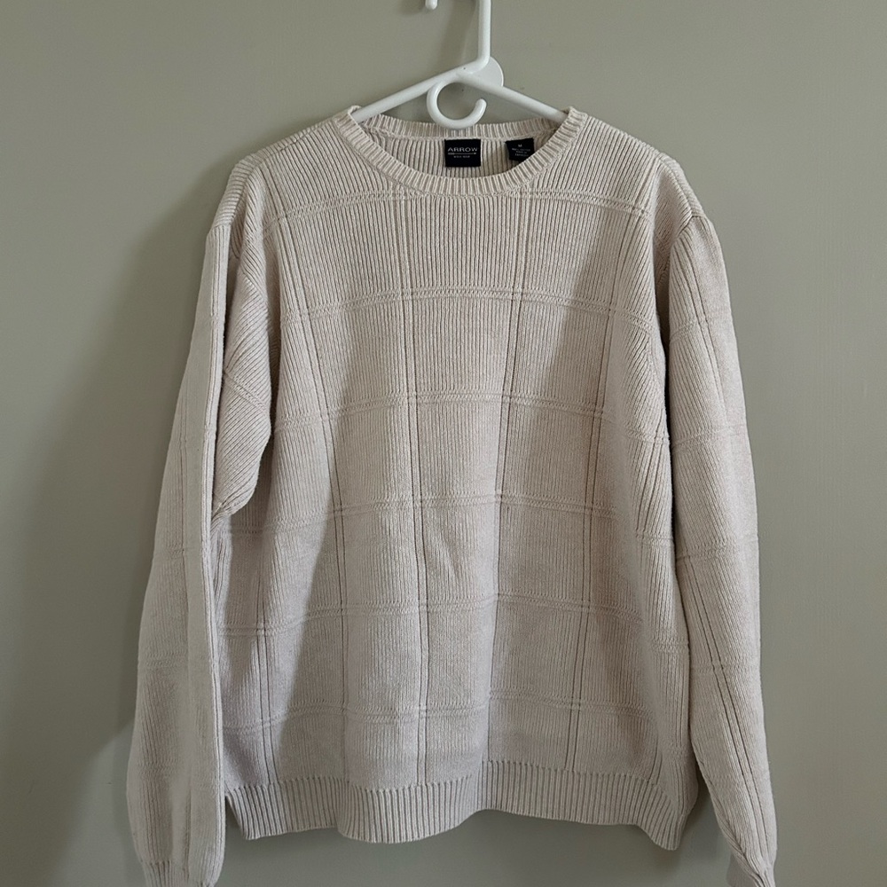Arrow Men's Beige Crewneck Sweater